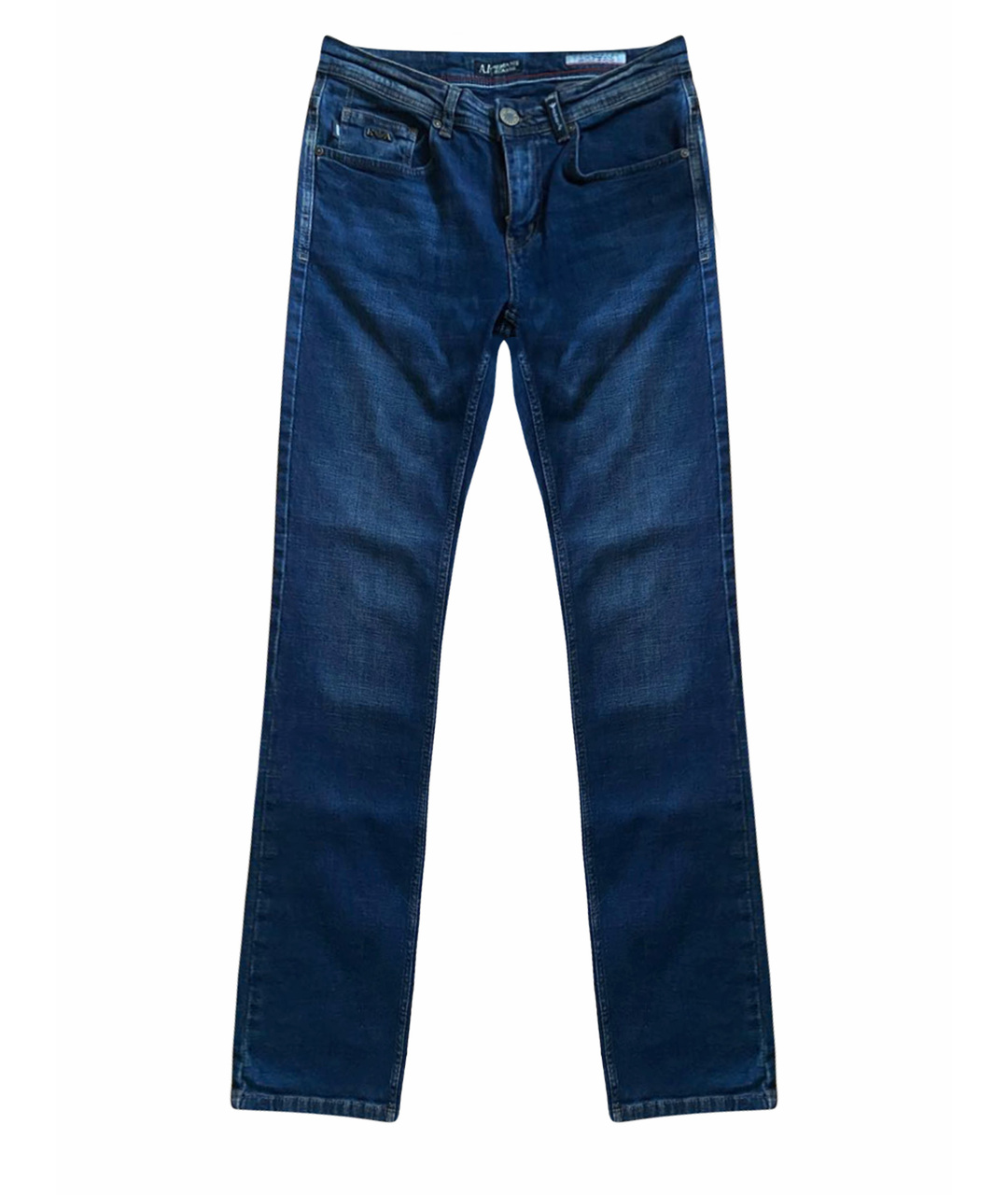 EMPORIO ARMANI Темно-синие хлопковые джинсы скинни, фото 1