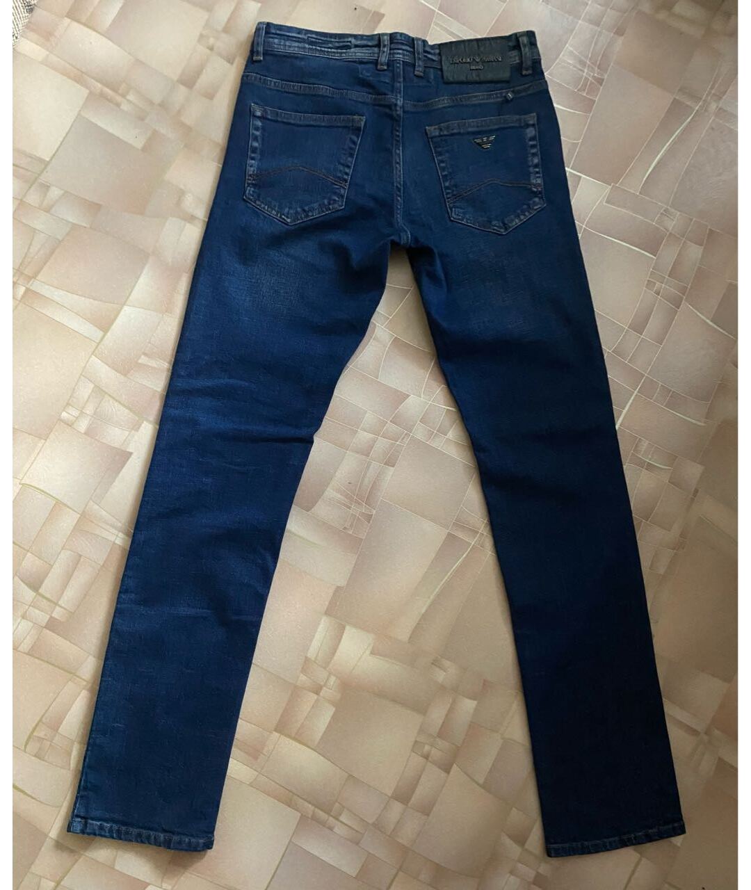 EMPORIO ARMANI Темно-синие хлопковые джинсы скинни, фото 2