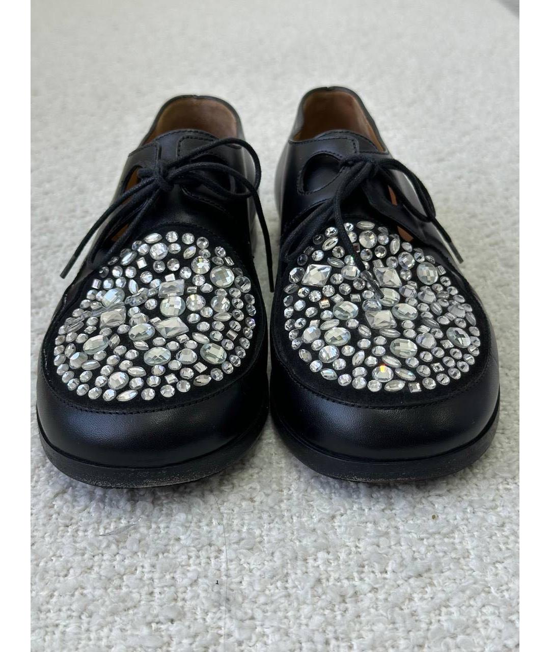 LOEWE Черные кожаные туфли, фото 6