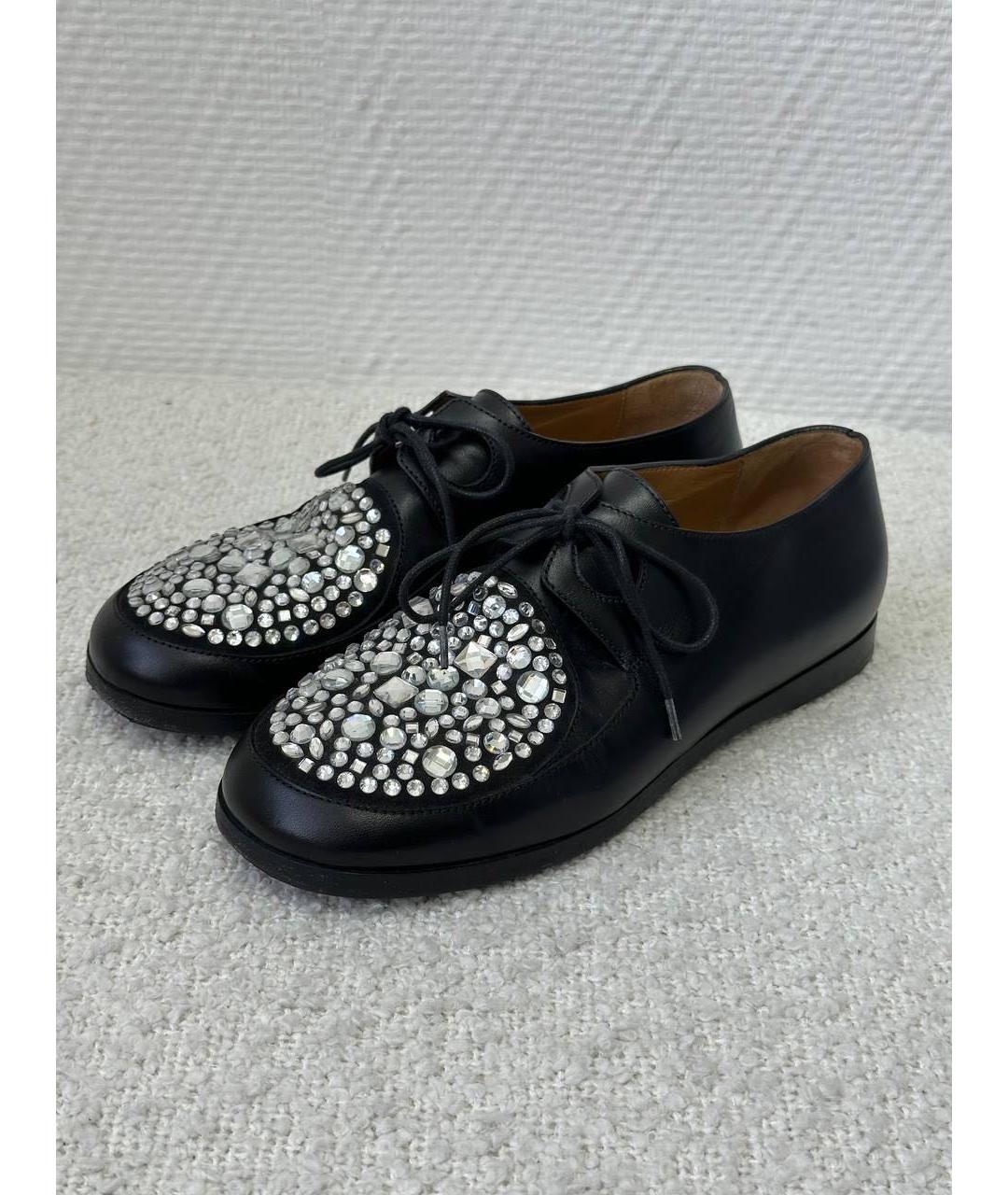 LOEWE Черные кожаные туфли, фото 3