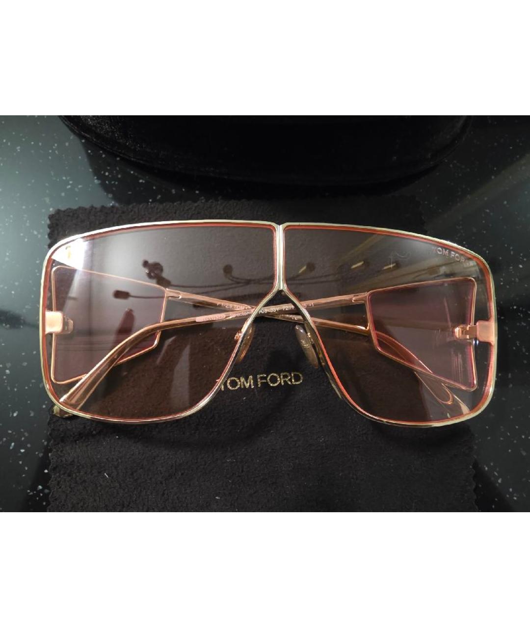 TOM FORD Розовые металлические солнцезащитные очки, фото 7