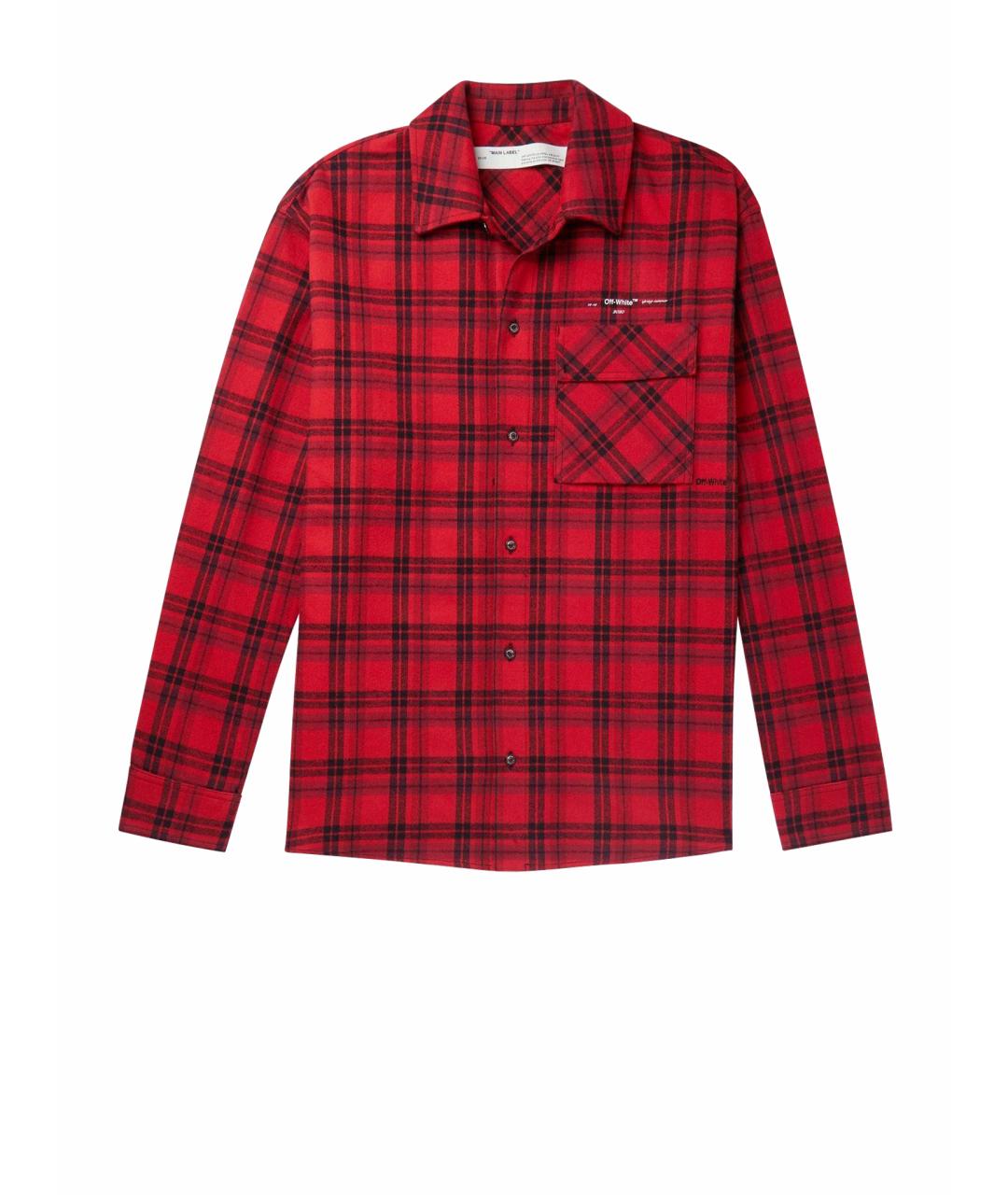 OFF-WHITE Красная хлопковая кэжуал рубашка, фото 1