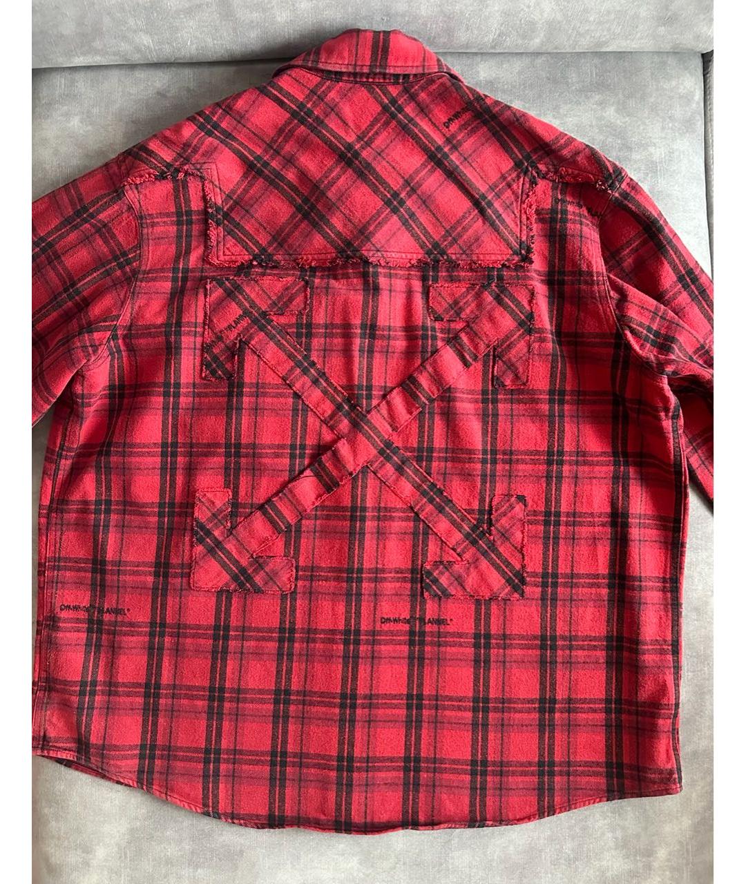 OFF-WHITE Красная хлопковая кэжуал рубашка, фото 6