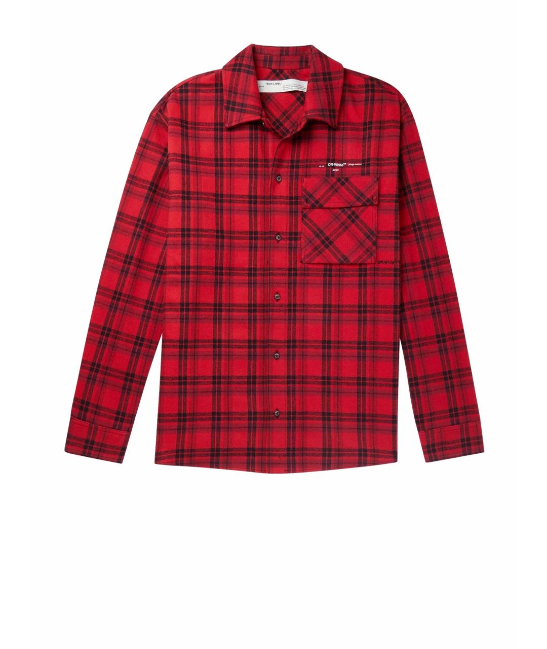 OFF-WHITE Красная хлопковая кэжуал рубашка, фото 9
