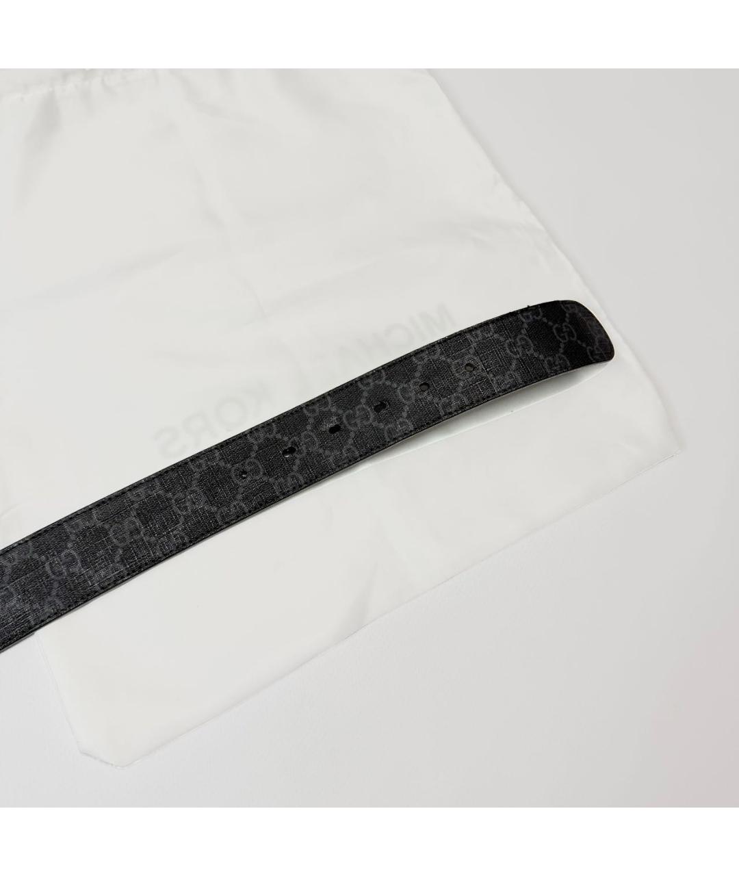 GUCCI Черный кожаный ремень, фото 3
