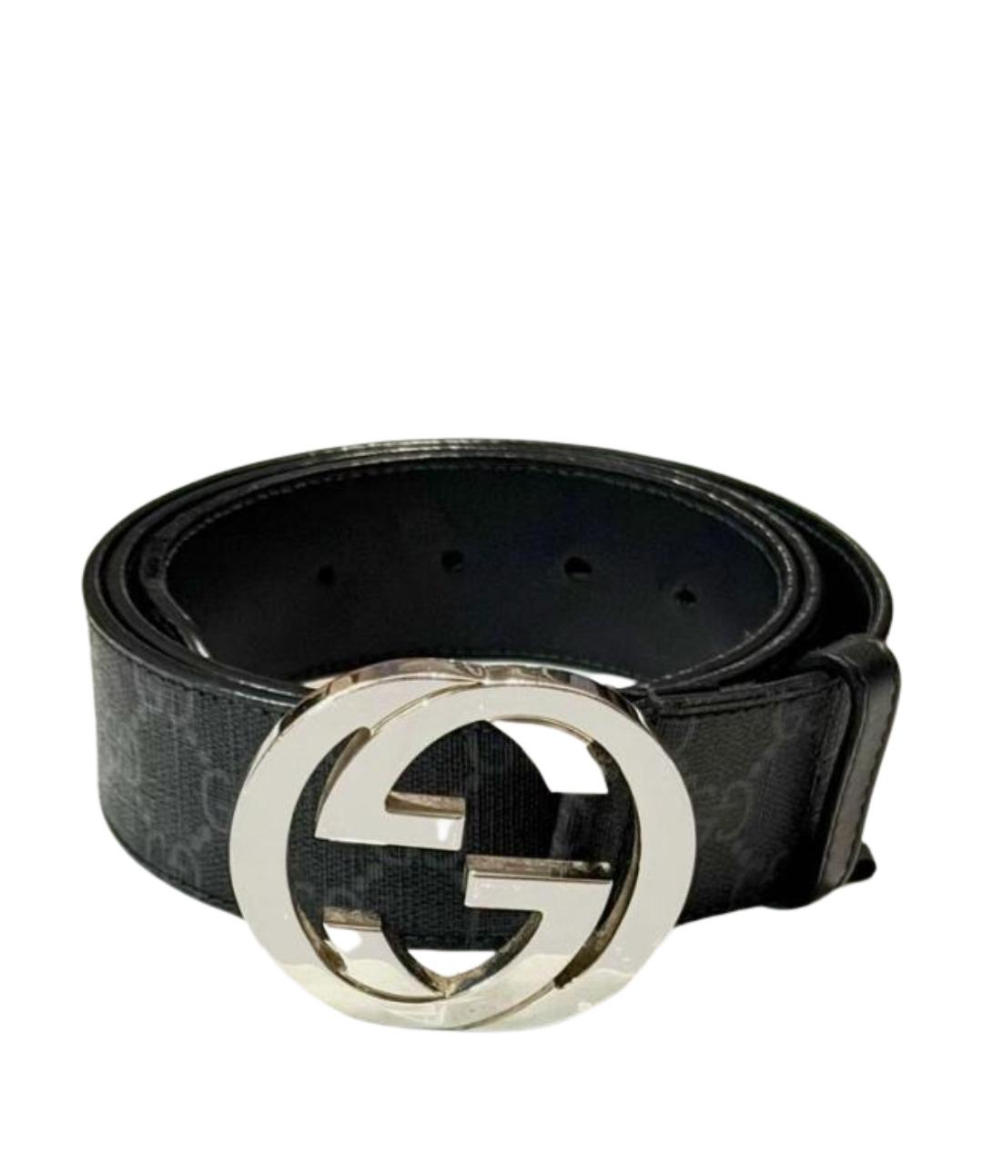 GUCCI Черный кожаный ремень, фото 1