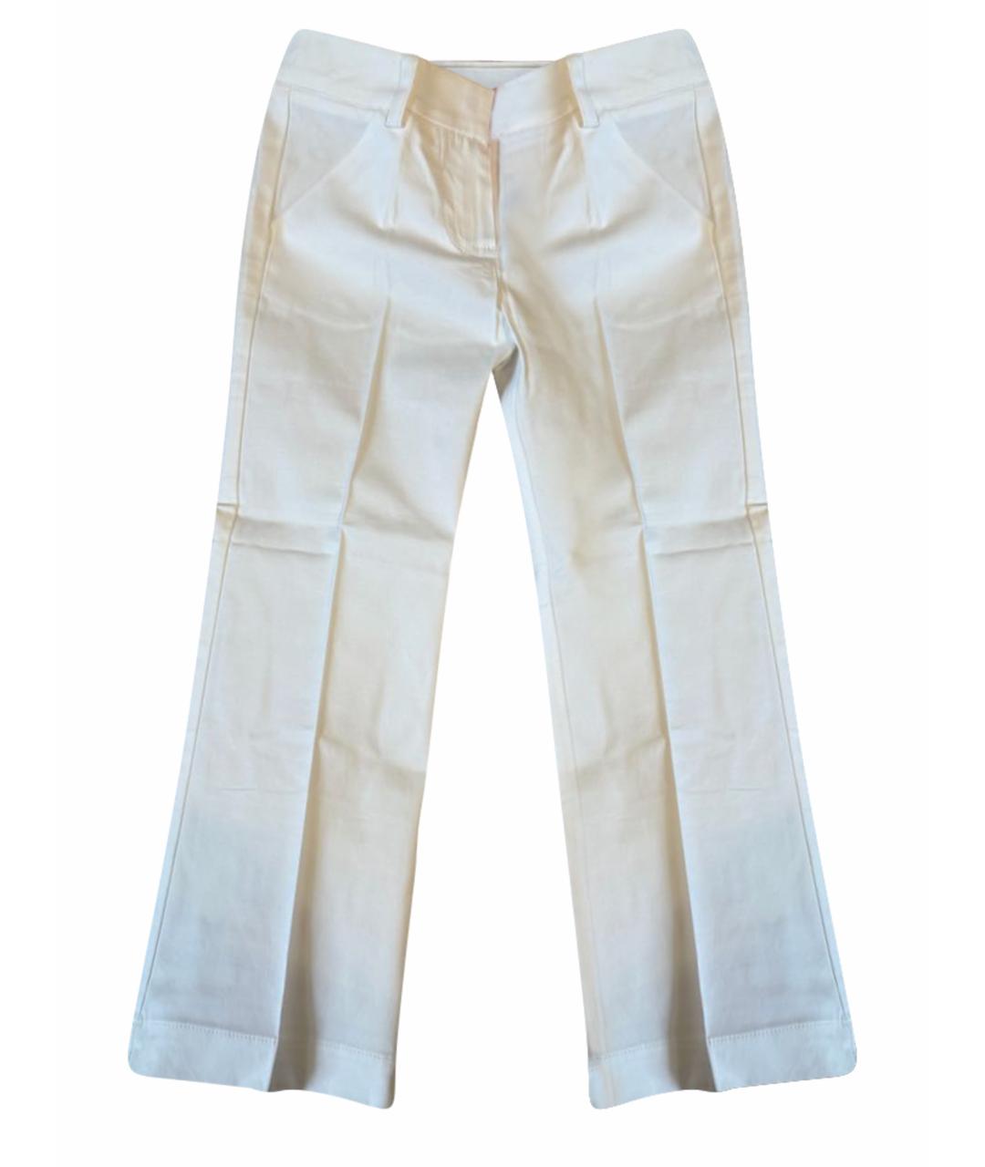 MISS BLUMARINE Белые хлопковые брюки и шорты, фото 1