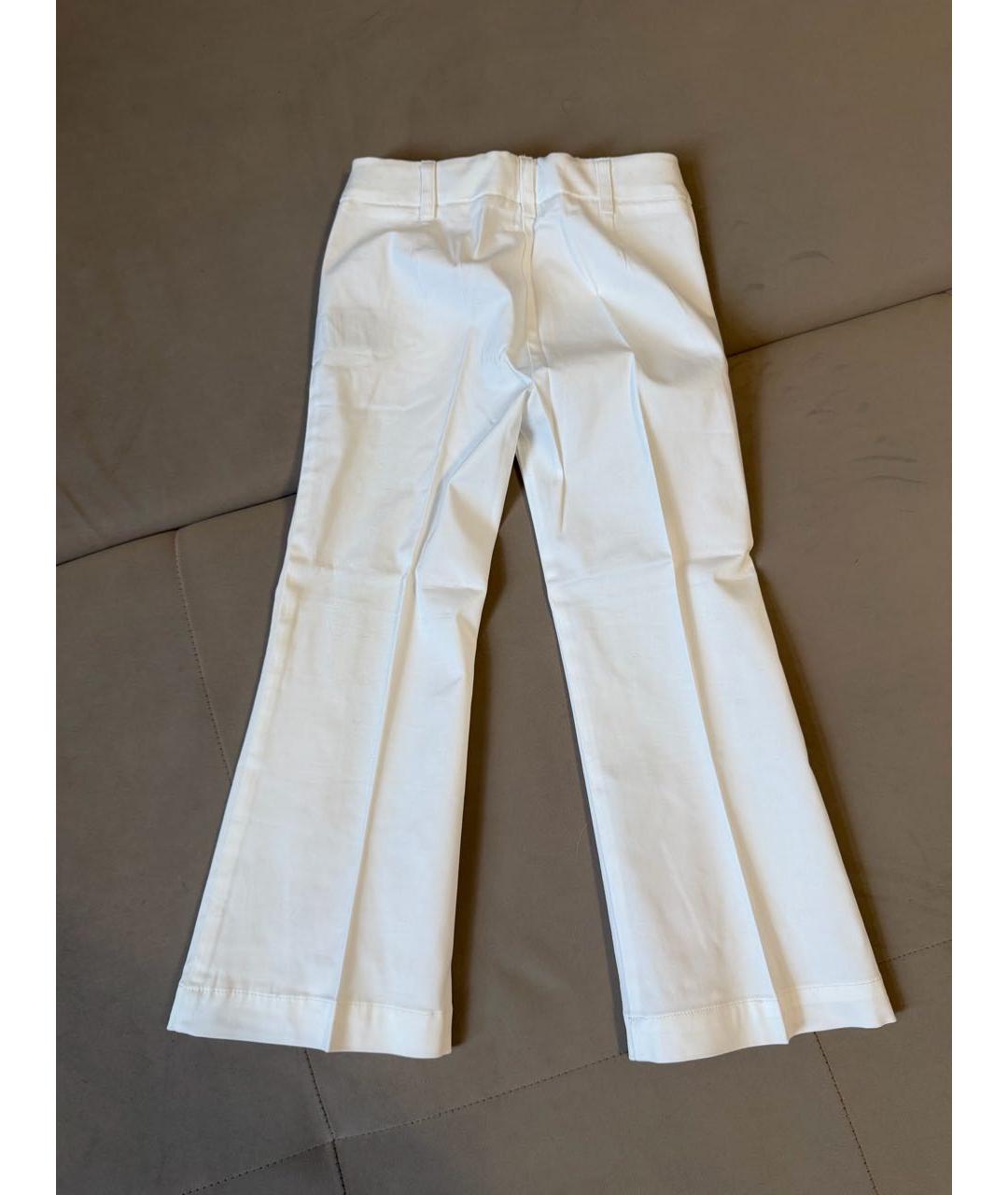 MISS BLUMARINE Белые хлопковые брюки и шорты, фото 2