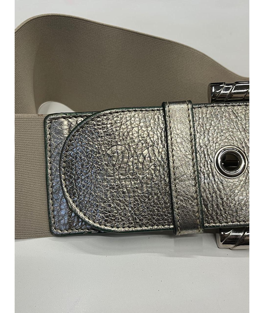 DOLCE&GABBANA Серебрянный кожаный ремень, фото 6