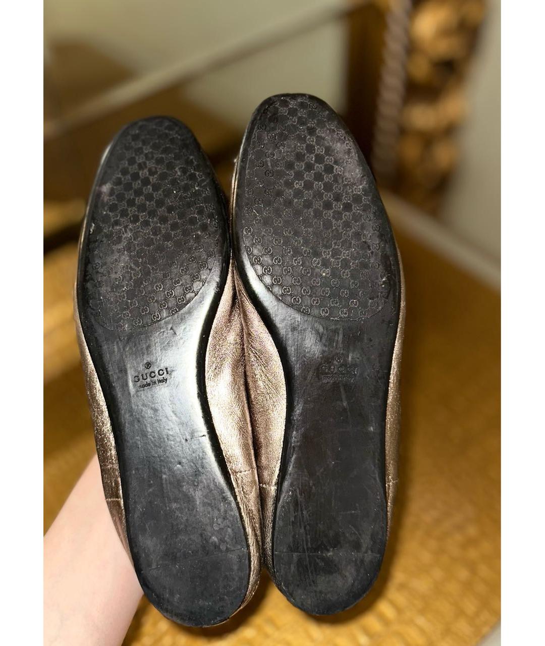 GUCCI Кожаные балетки, фото 3