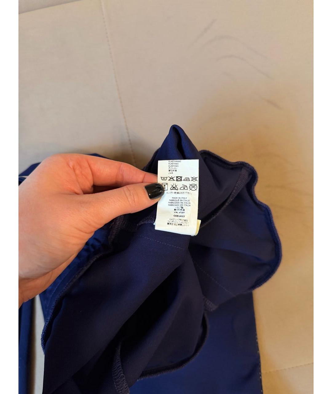 FENDI Темно-синие полиэстеровые брюки и шорты, фото 7