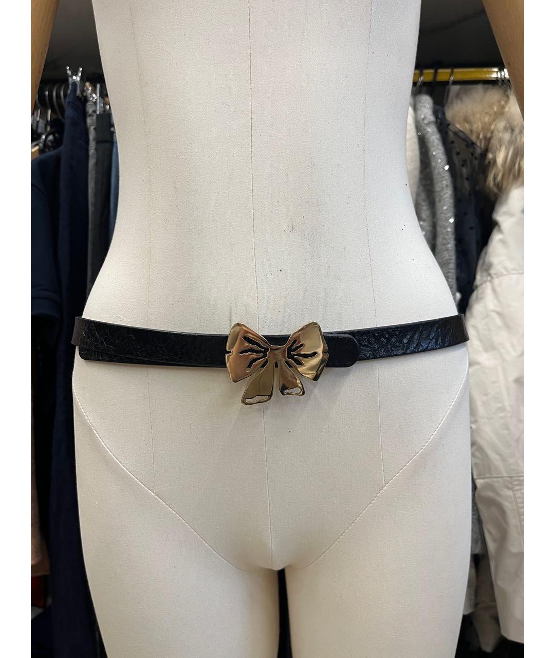 RED VALENTINO Черный кожаный ремень, фото 7