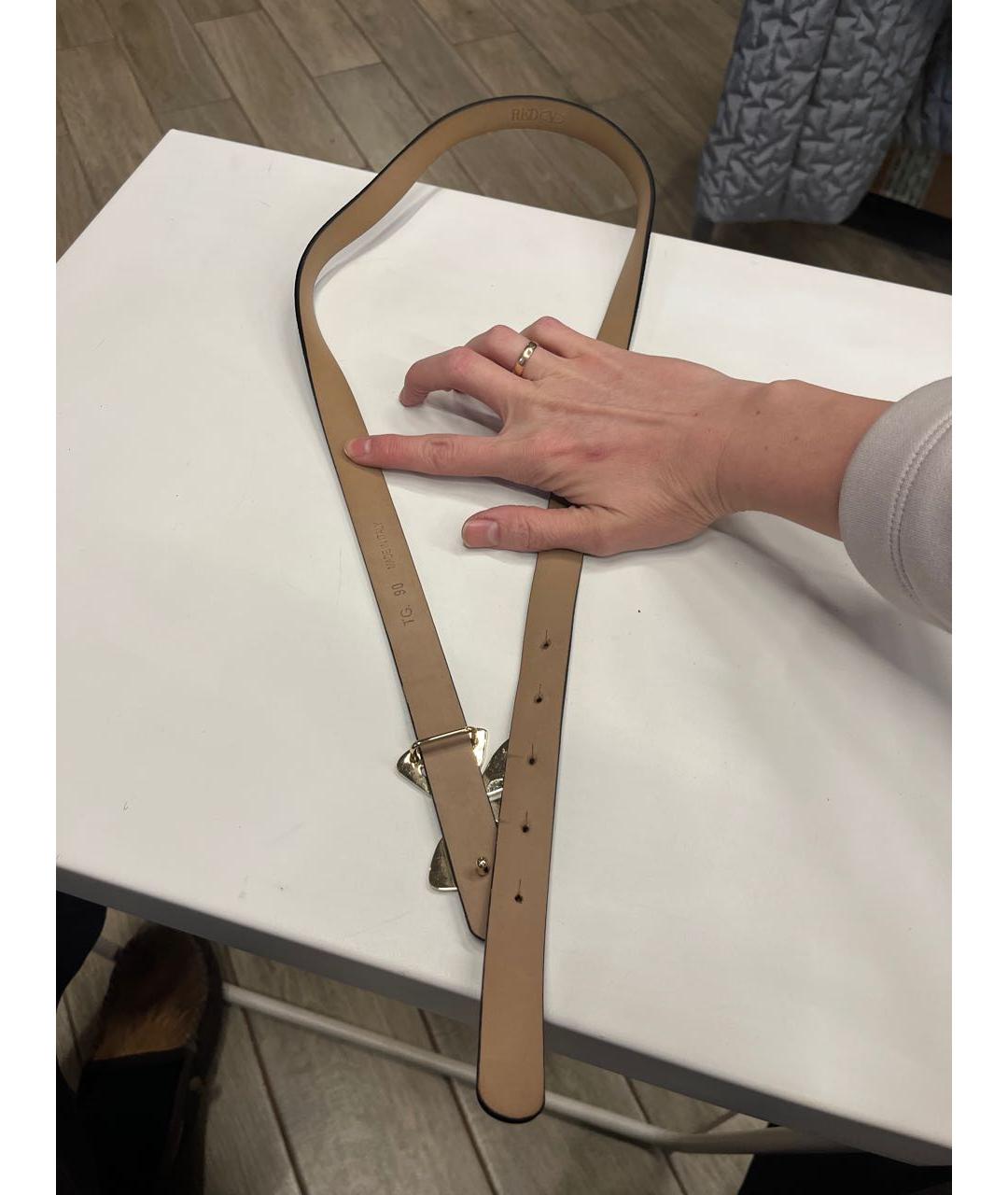 RED VALENTINO Черный кожаный ремень, фото 6