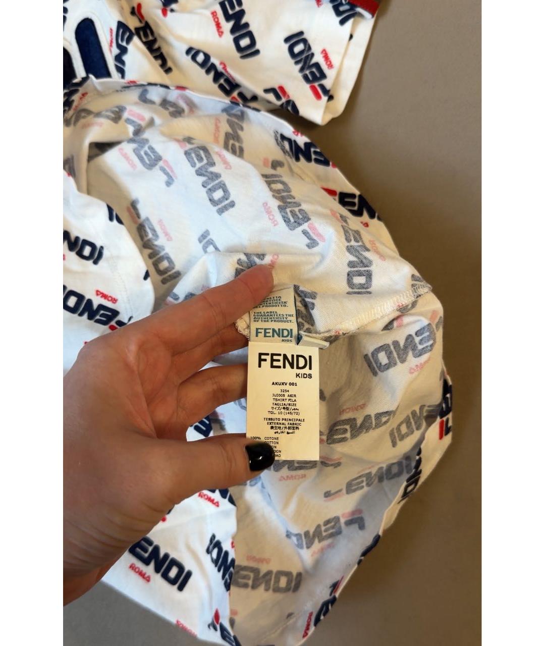 FENDI Хлопковый детская футболка / топ, фото 6