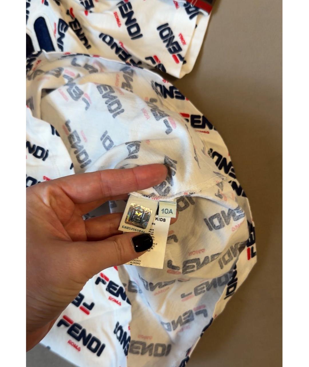 FENDI Хлопковый детская футболка / топ, фото 7