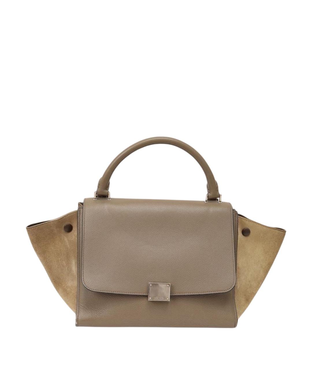 CELINE Бежевая кожаная сумка тоут, фото 1