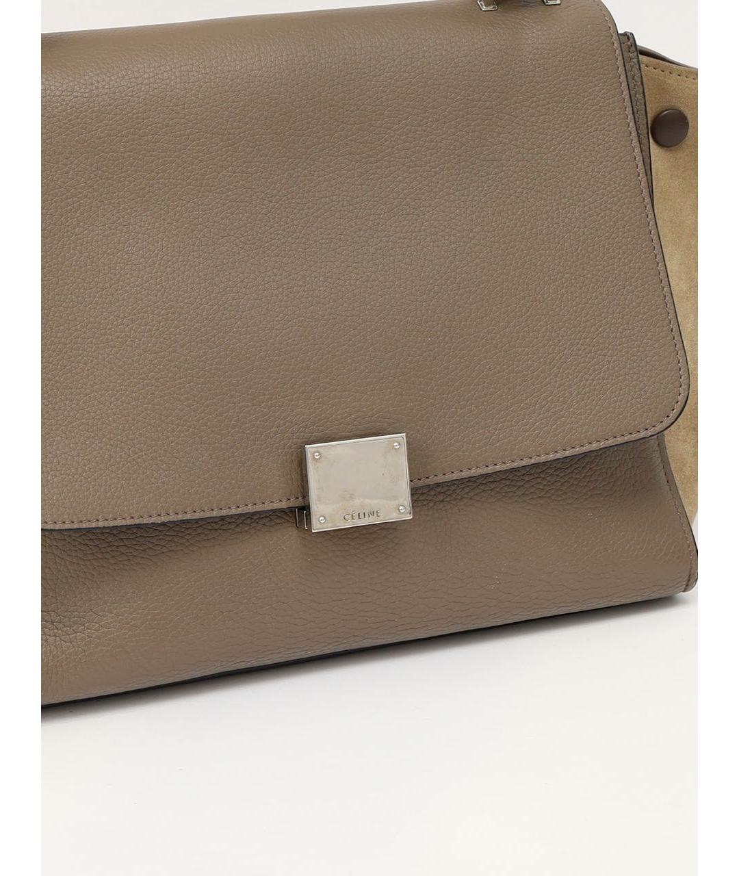 CELINE Бежевая кожаная сумка тоут, фото 5