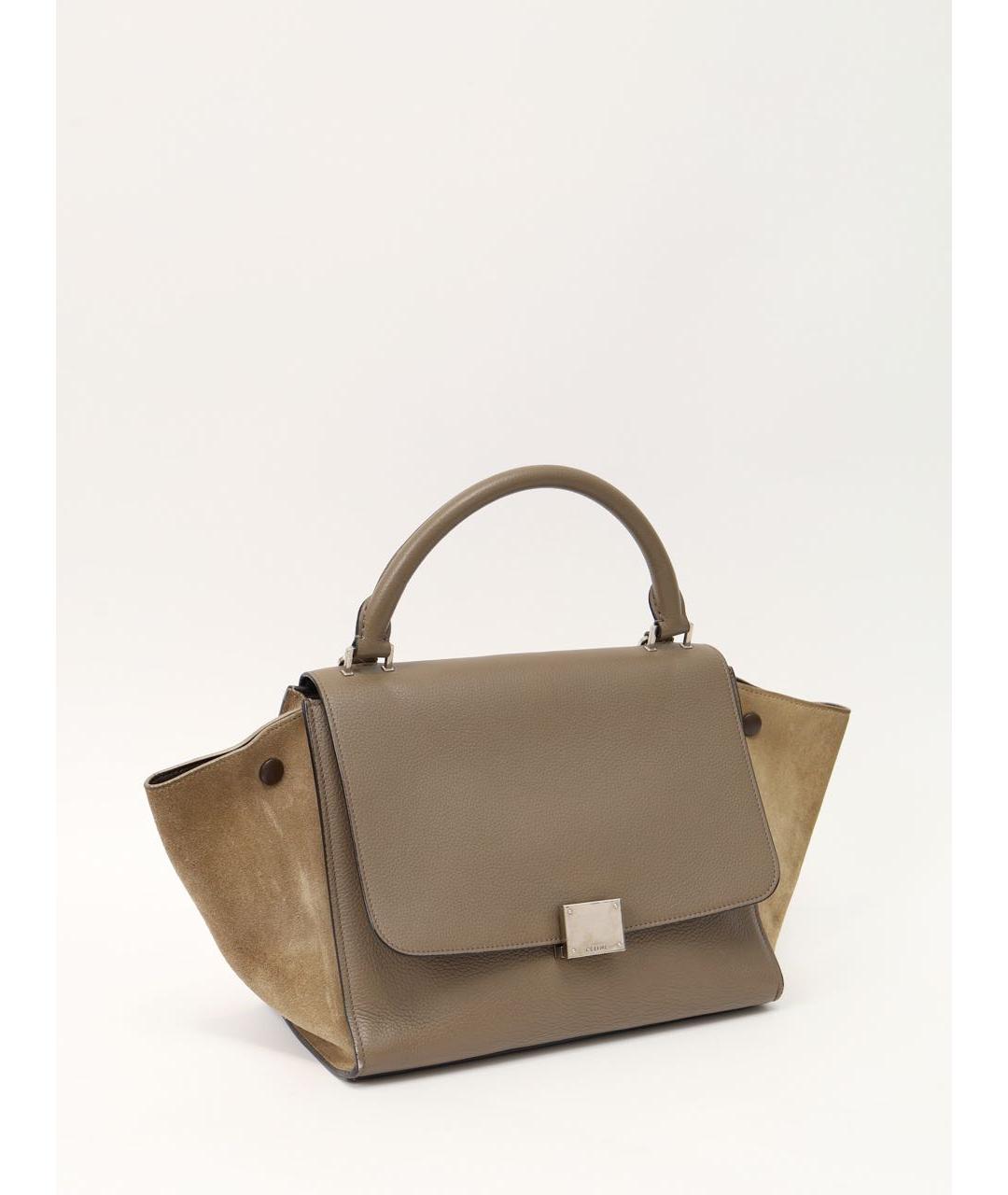 CELINE Бежевая кожаная сумка тоут, фото 2