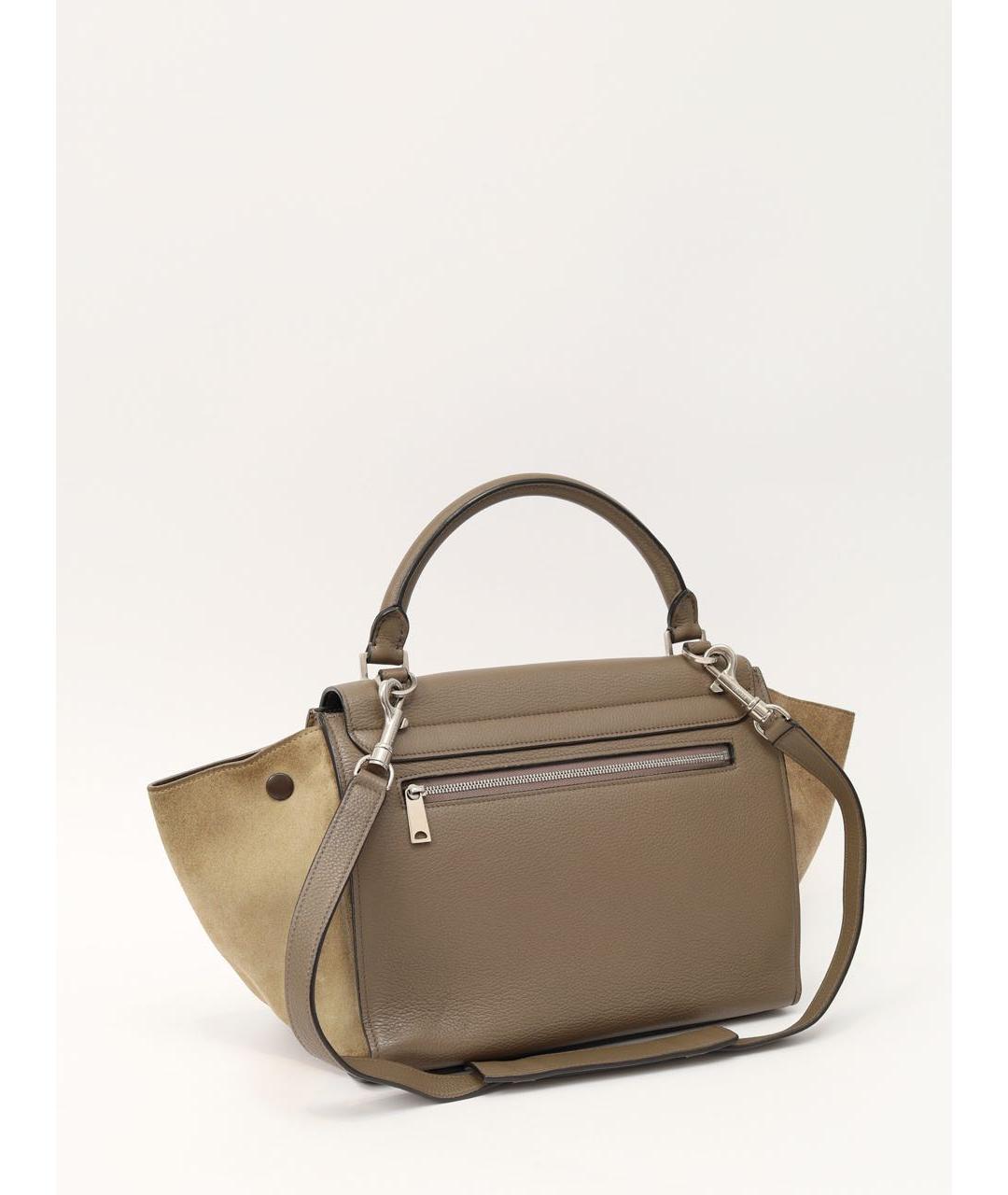 CELINE Бежевая кожаная сумка тоут, фото 3