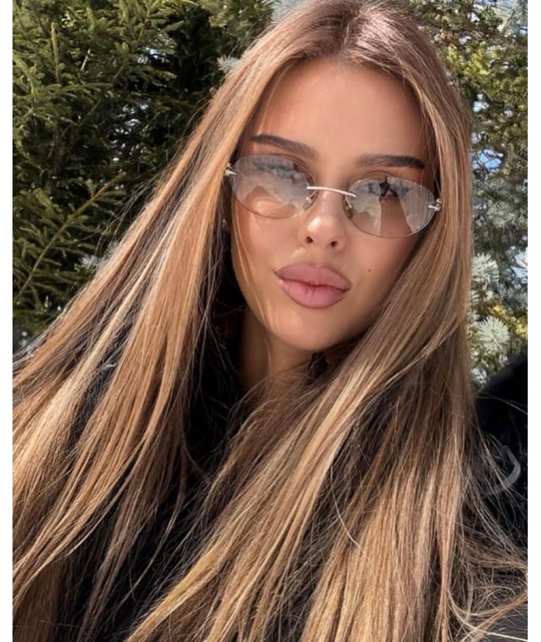 TIFFANY&CO Бежевые металлические солнцезащитные очки, фото 4