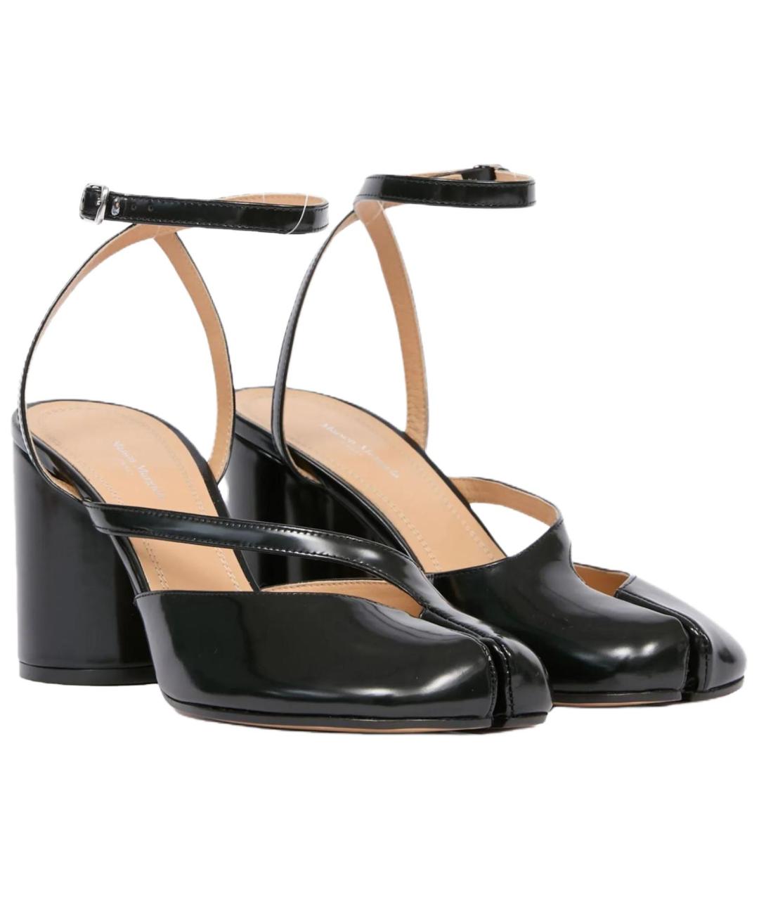 MAISON MARGIELA Черные кожаные туфли, фото 4