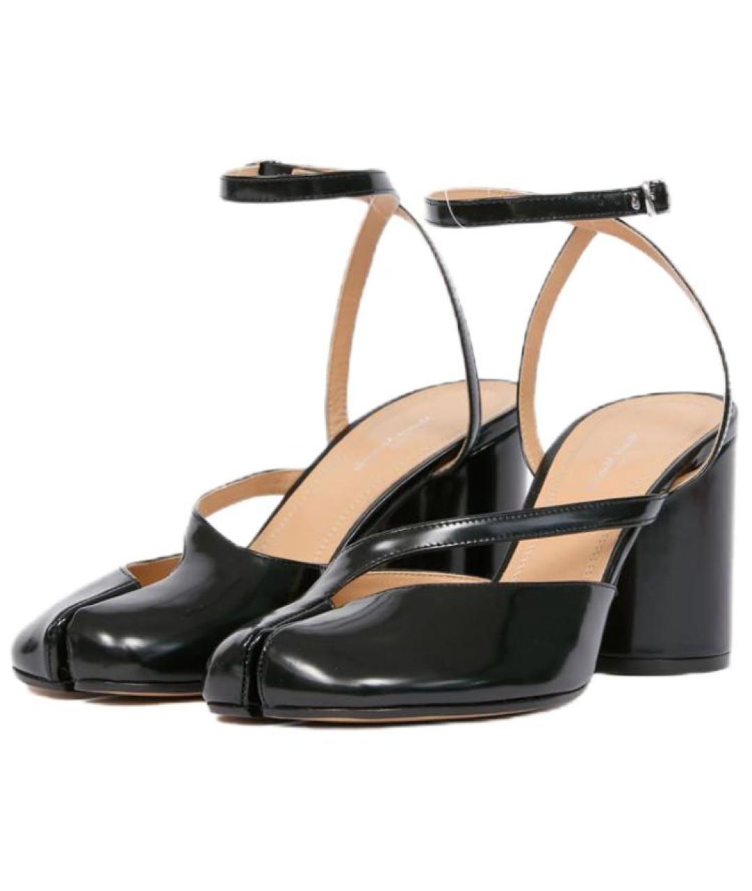 MAISON MARGIELA Черные кожаные туфли, фото 3