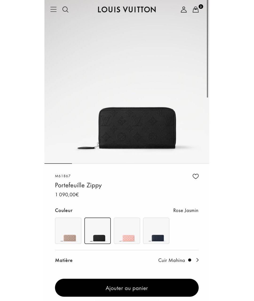 LOUIS VUITTON Розовый кожаный кошелек, фото 6