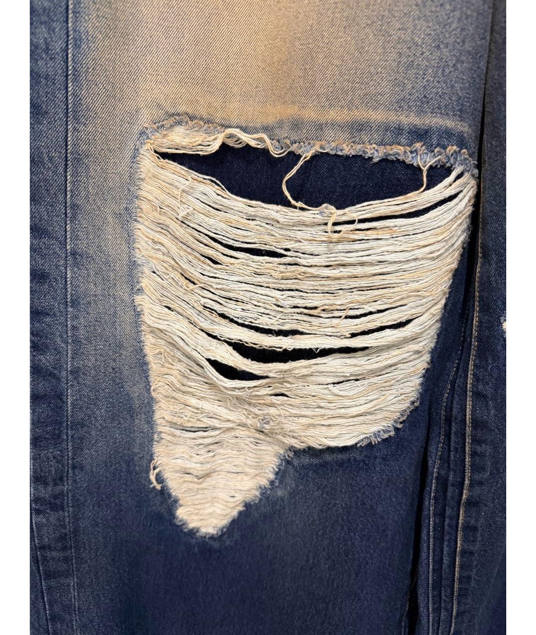 VETEMENTS Темно-синие хлопковые прямые джинсы, фото 5