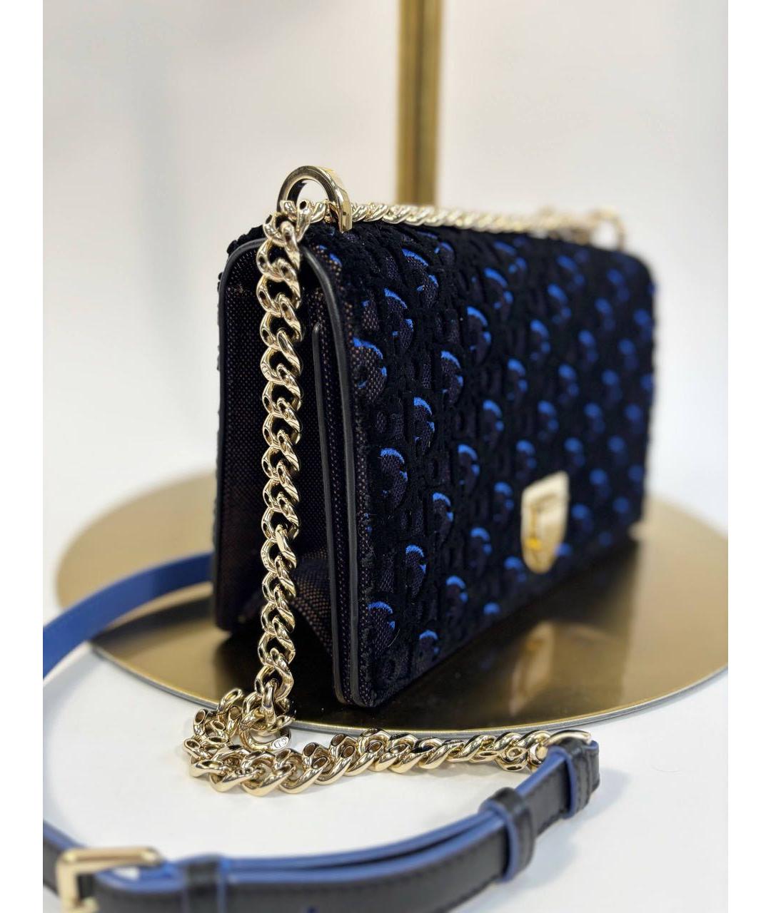 CHRISTIAN DIOR Темно-синяя сумка через плечо, фото 7