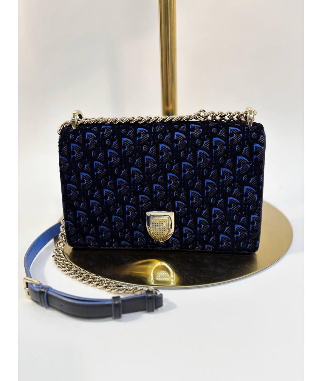 CHRISTIAN DIOR Темно-синяя сумка через плечо, фото 8