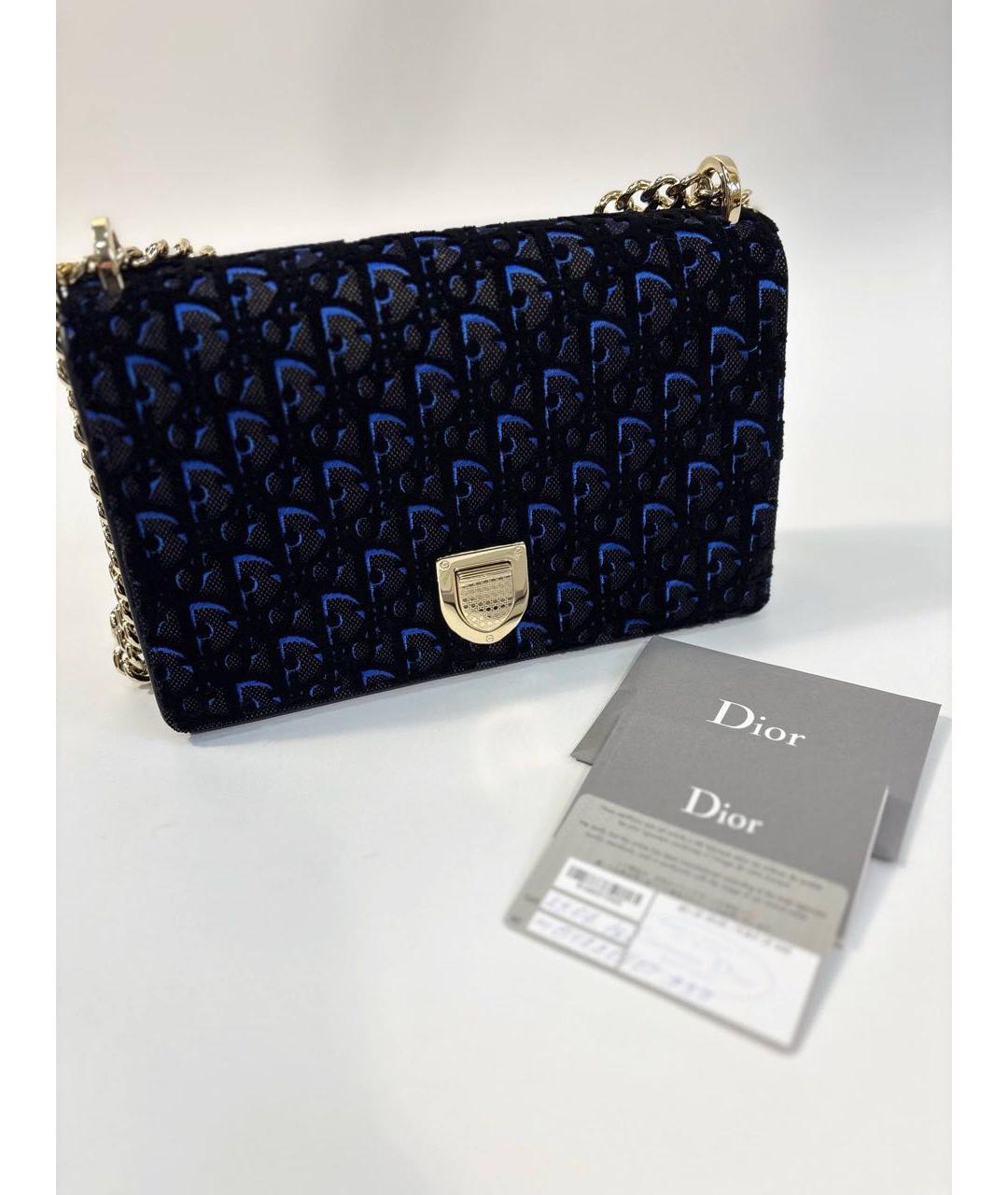 CHRISTIAN DIOR Темно-синяя сумка через плечо, фото 5