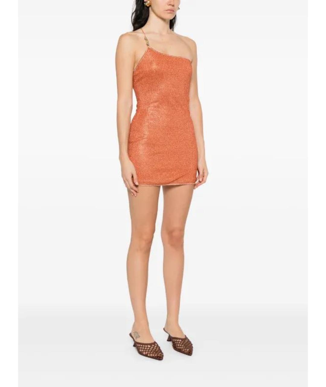 OSEREE Оранжевое полиамидовое коктейльное платье, фото 3