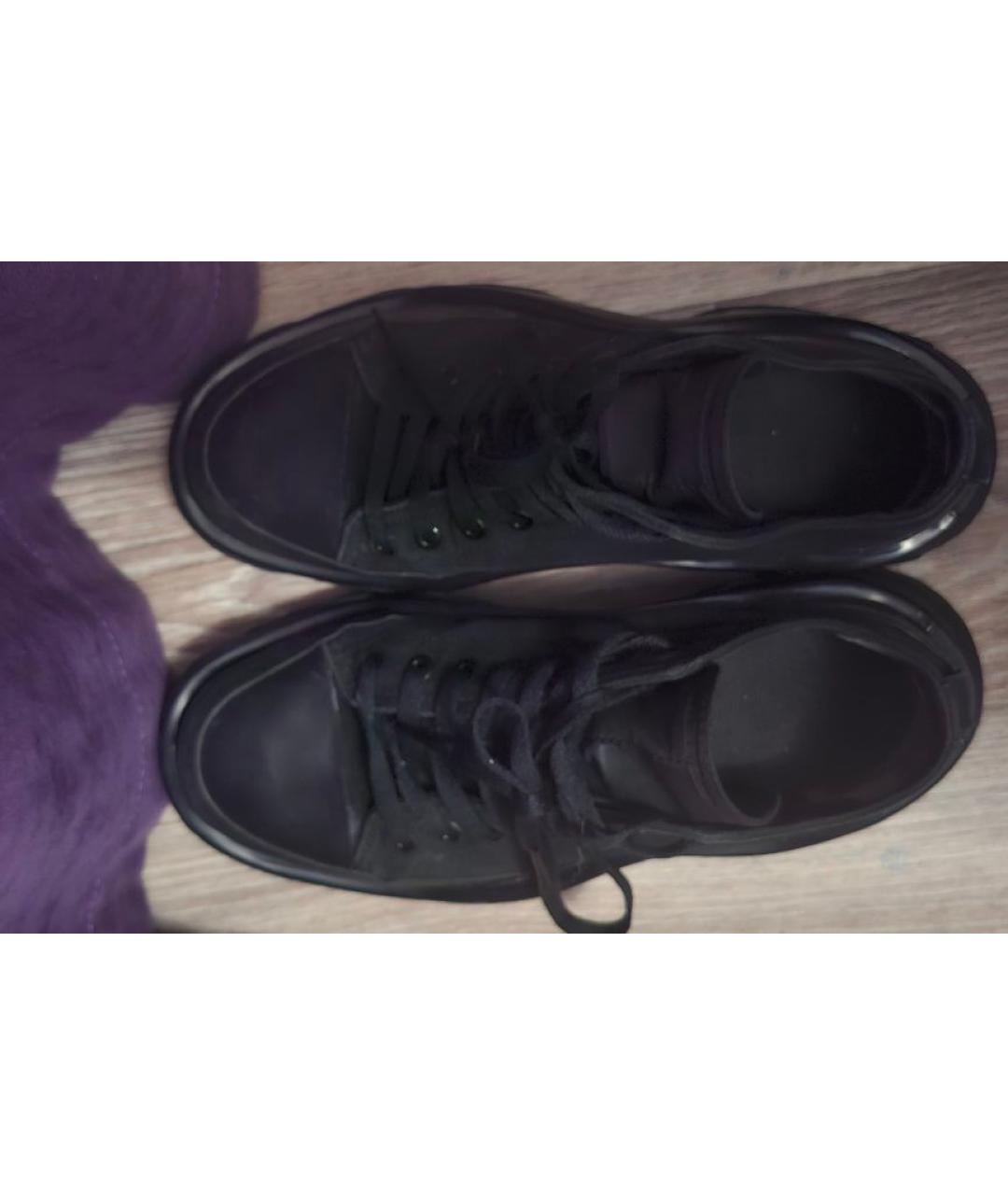 ADIDAS X RAF SIMONS Черные текстильные низкие кроссовки / кеды, фото 3