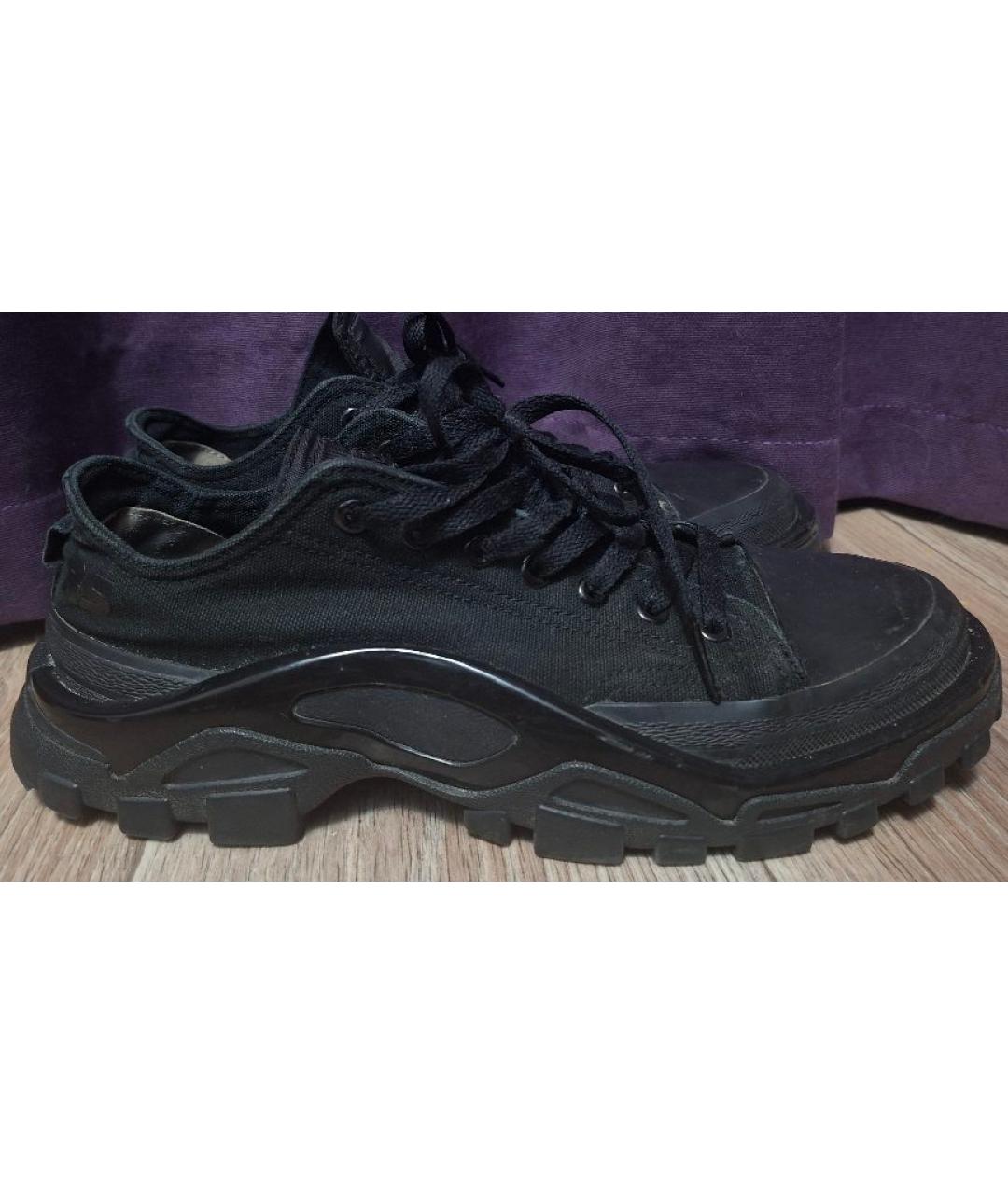 ADIDAS X RAF SIMONS Черные текстильные низкие кроссовки / кеды, фото 6