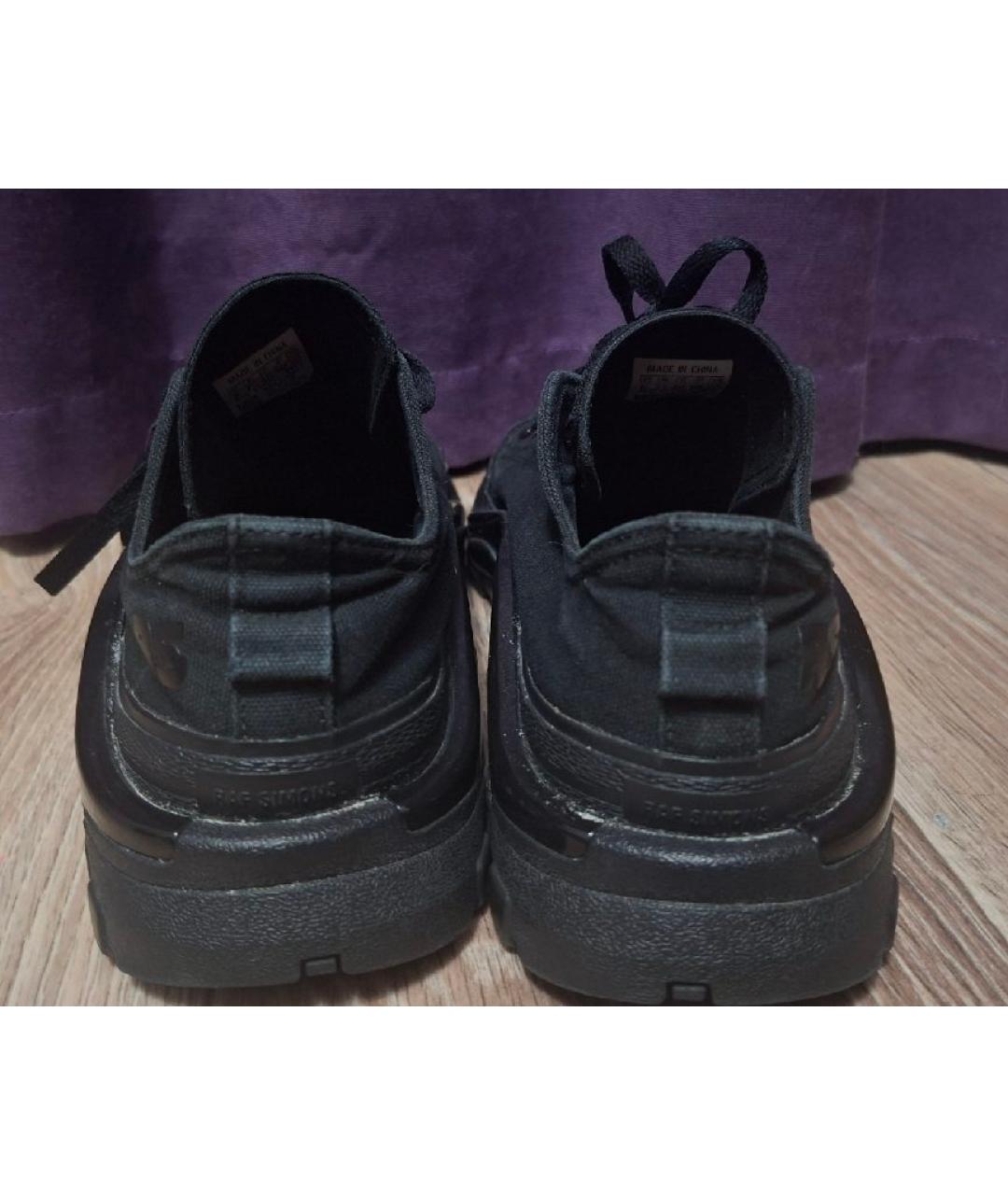 ADIDAS X RAF SIMONS Черные текстильные низкие кроссовки / кеды, фото 4