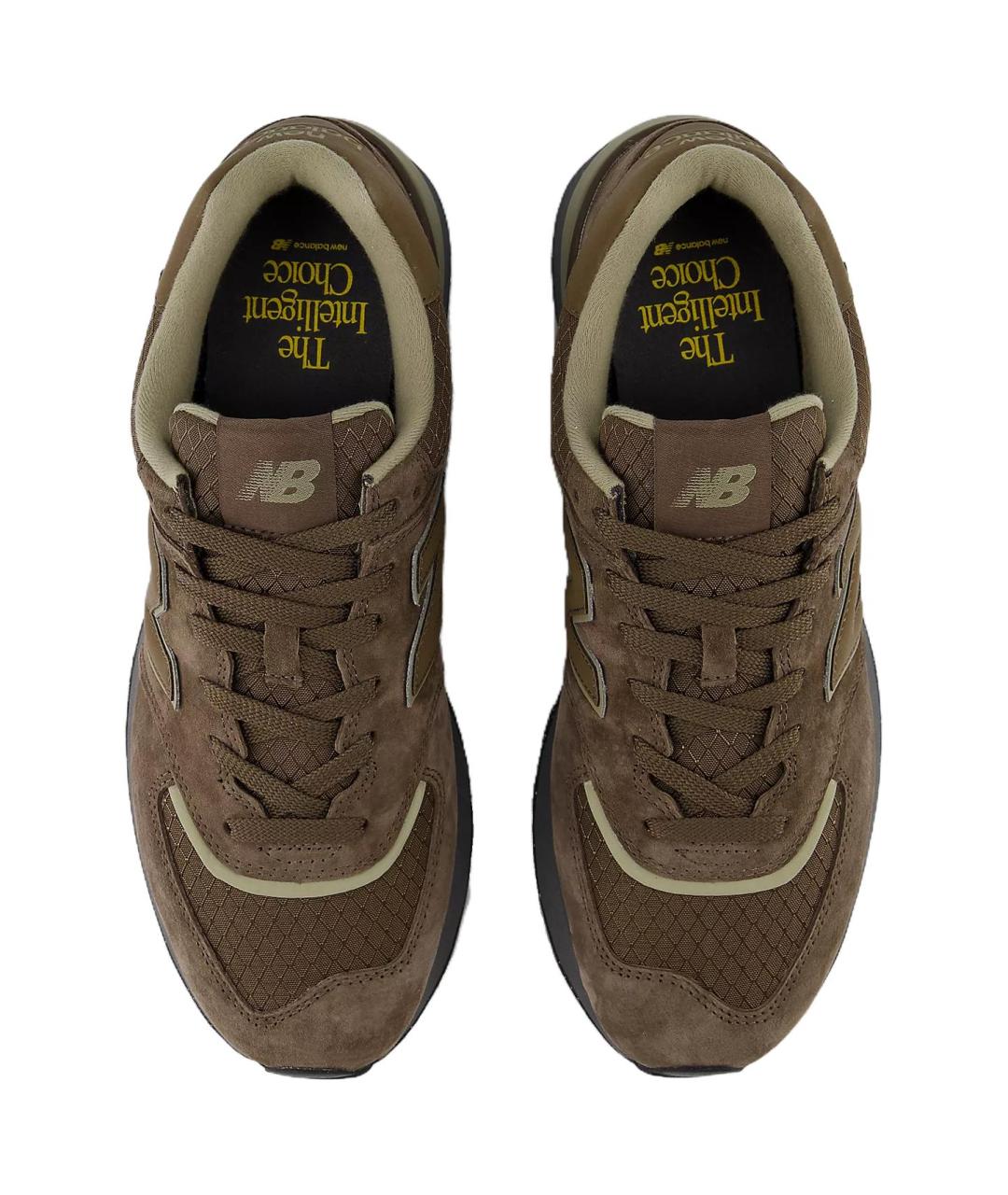 NEW BALANCE Хаки замшевые низкие кроссовки / кеды, фото 3