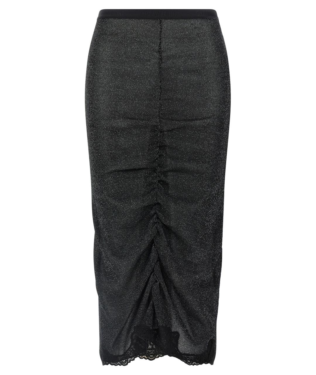 VALENTINO Черная вискозная юбка миди, фото 1
