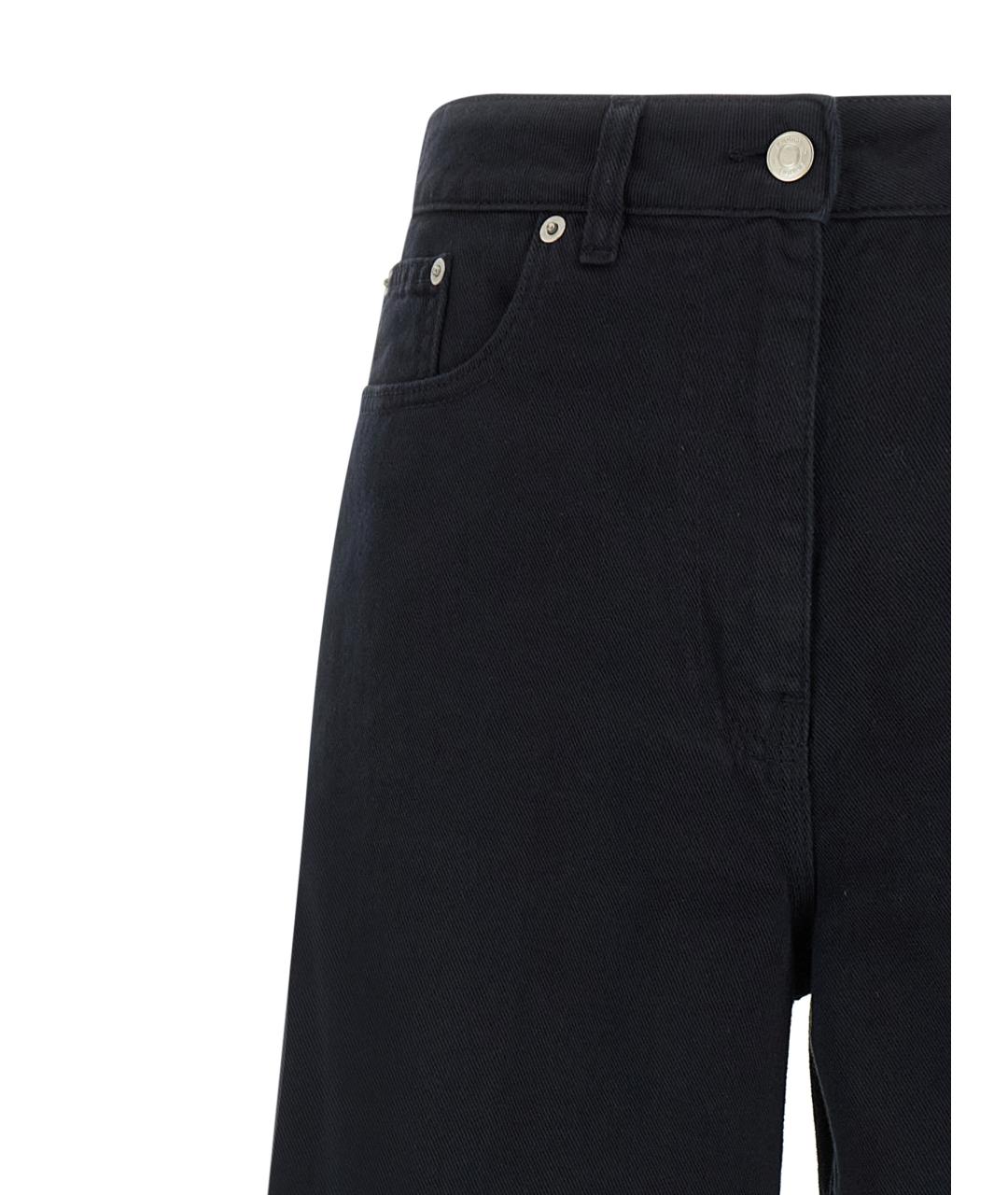 NUDE Синие хлопковые прямые брюки, фото 3