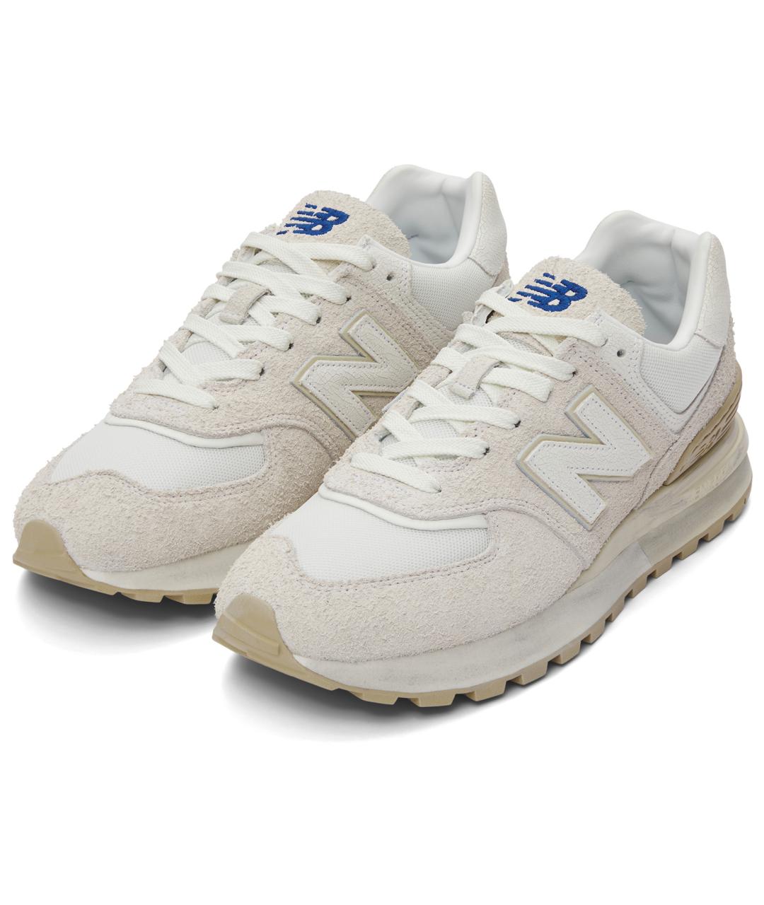 NEW BALANCE Белые замшевые кроссовки, фото 3