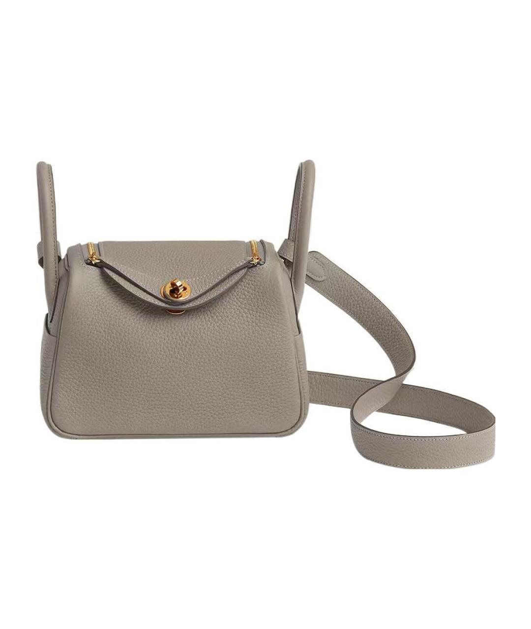 HERMES Бежевая кожаная сумка через плечо, фото 1