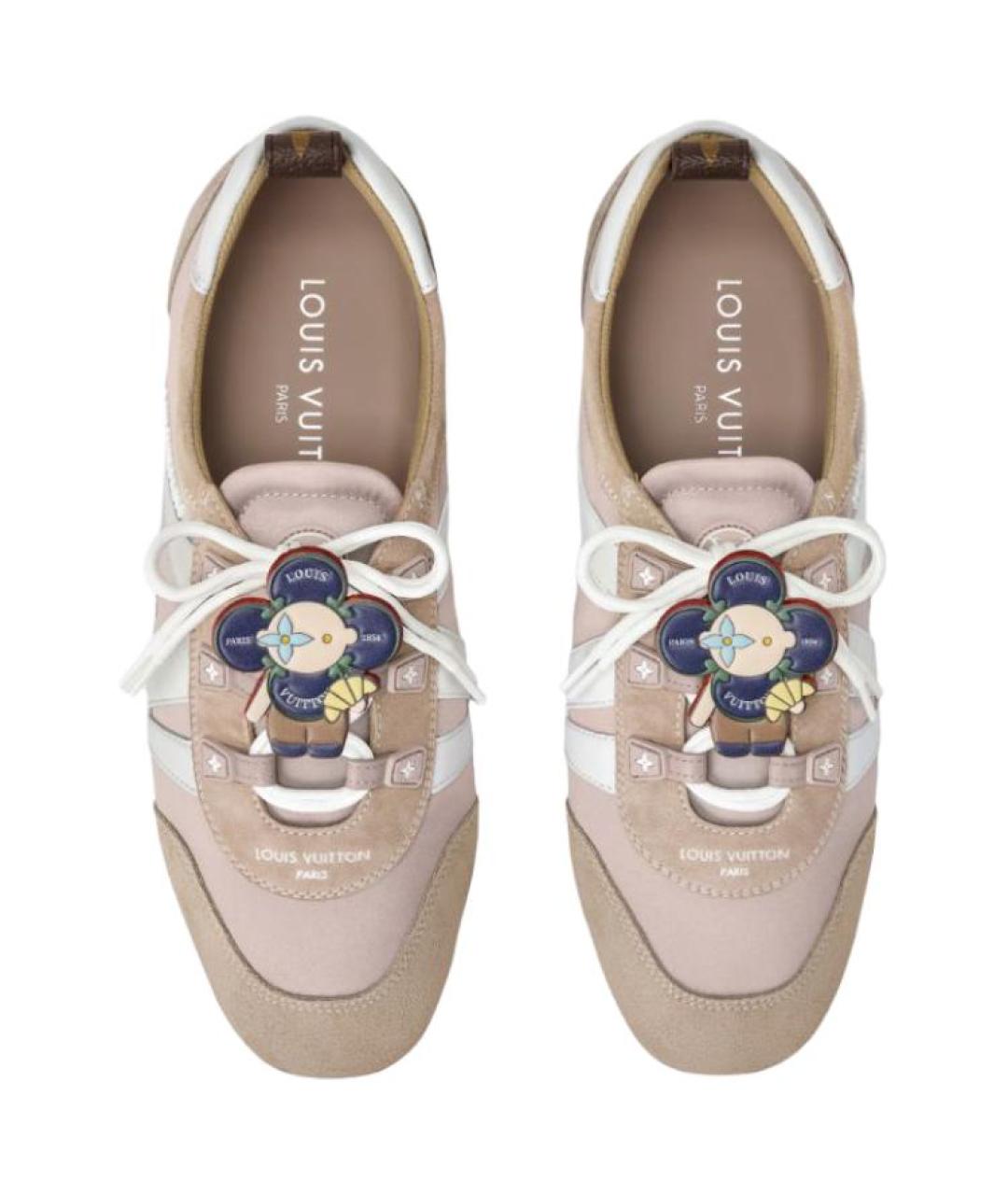 LOUIS VUITTON Бежевые замшевые кеды, фото 4