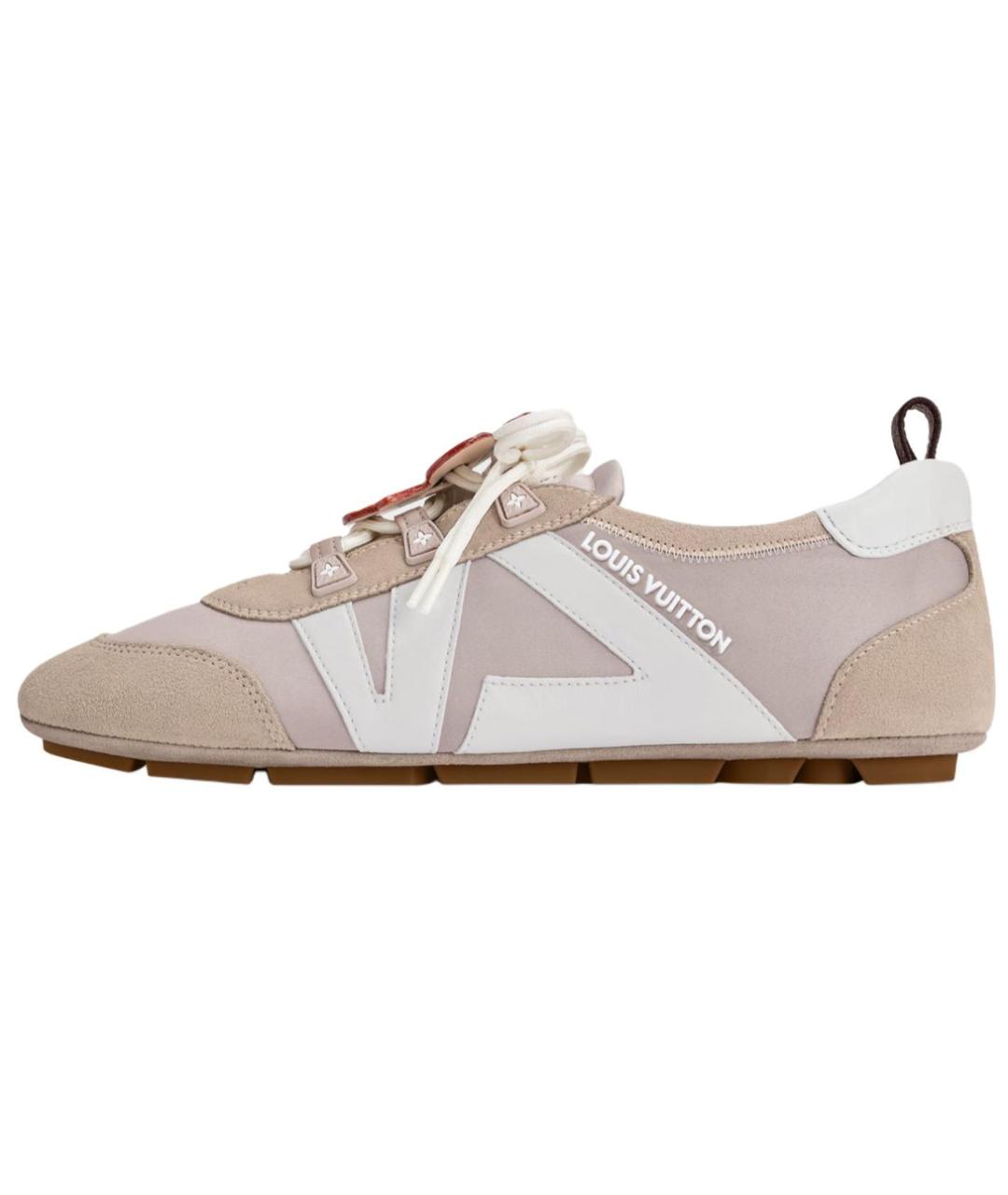 LOUIS VUITTON Бежевые замшевые кеды, фото 2