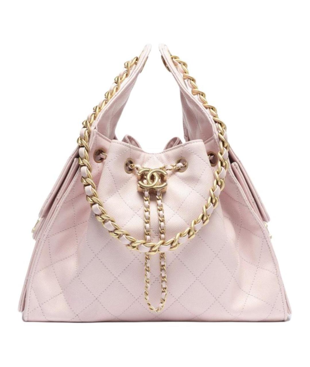 CHANEL Розовая кожаная сумка через плечо, фото 1