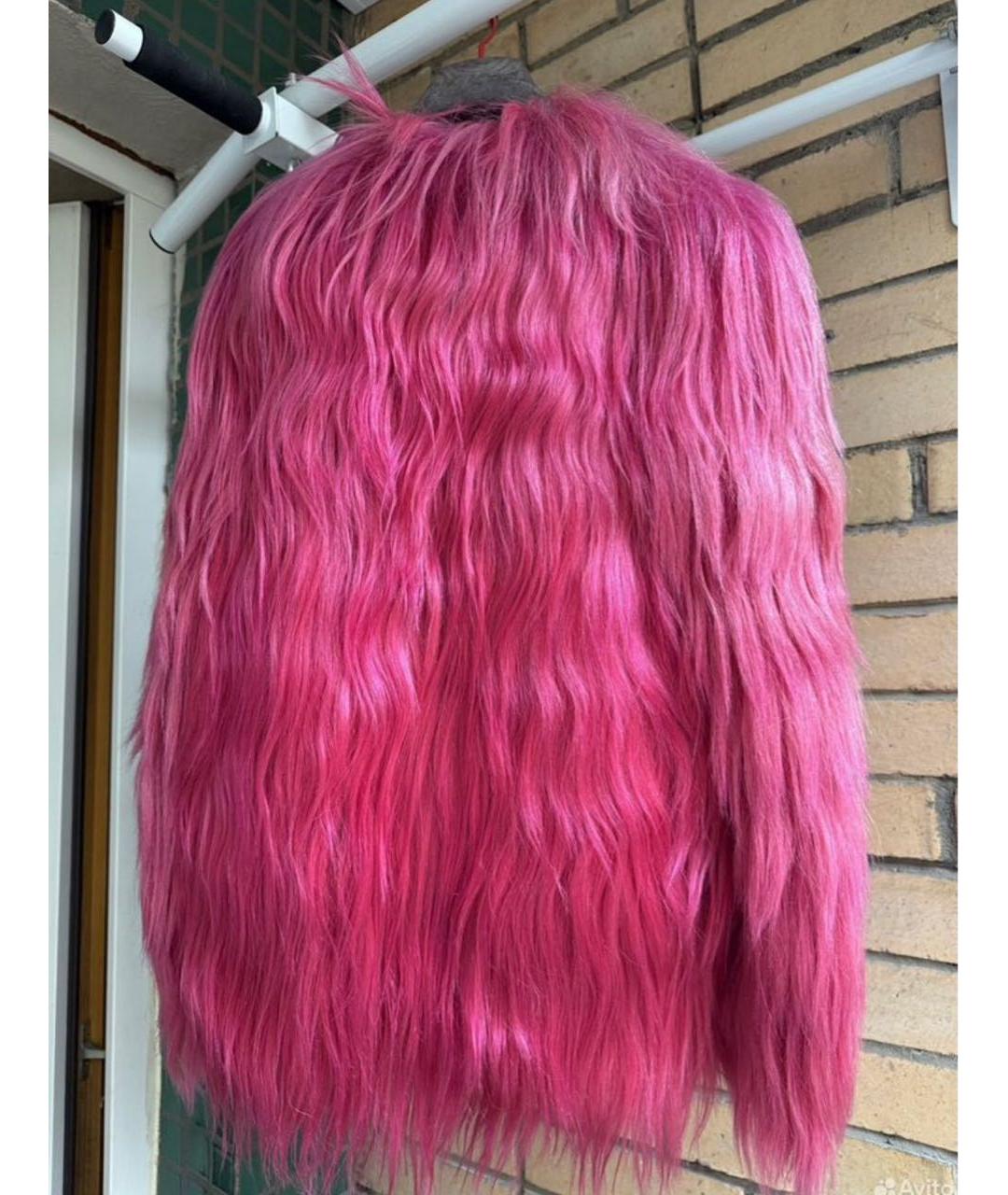 GUCCI Коралловая меховая шуба, фото 2