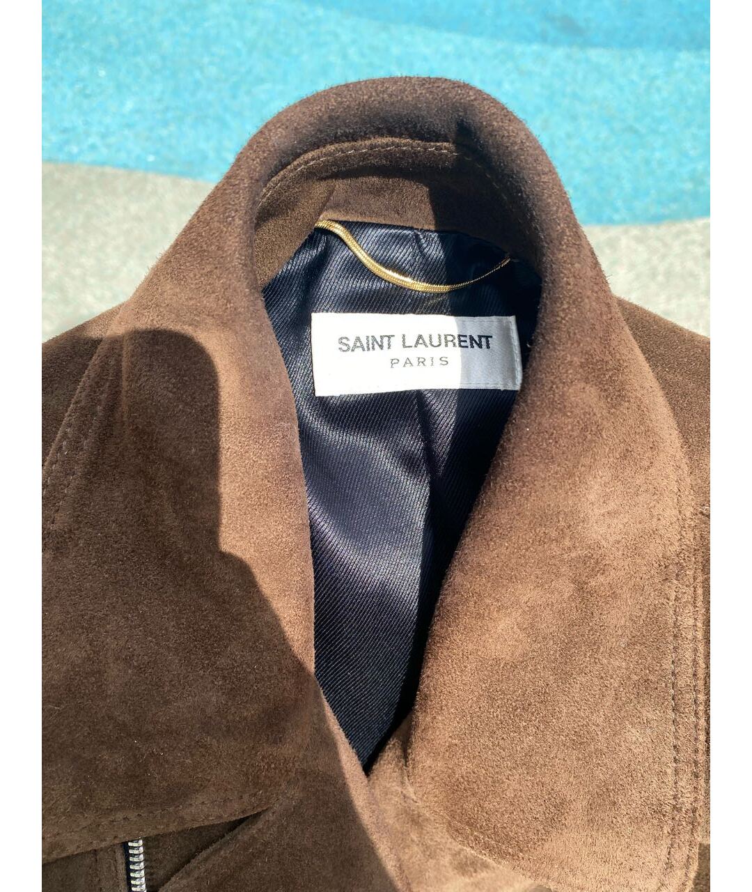 SAINT LAURENT Коричневая замшевая куртка, фото 2
