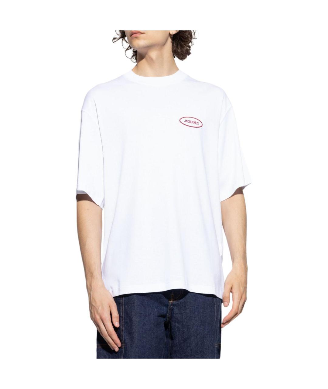 JACQUEMUS Белая футболка, фото 3