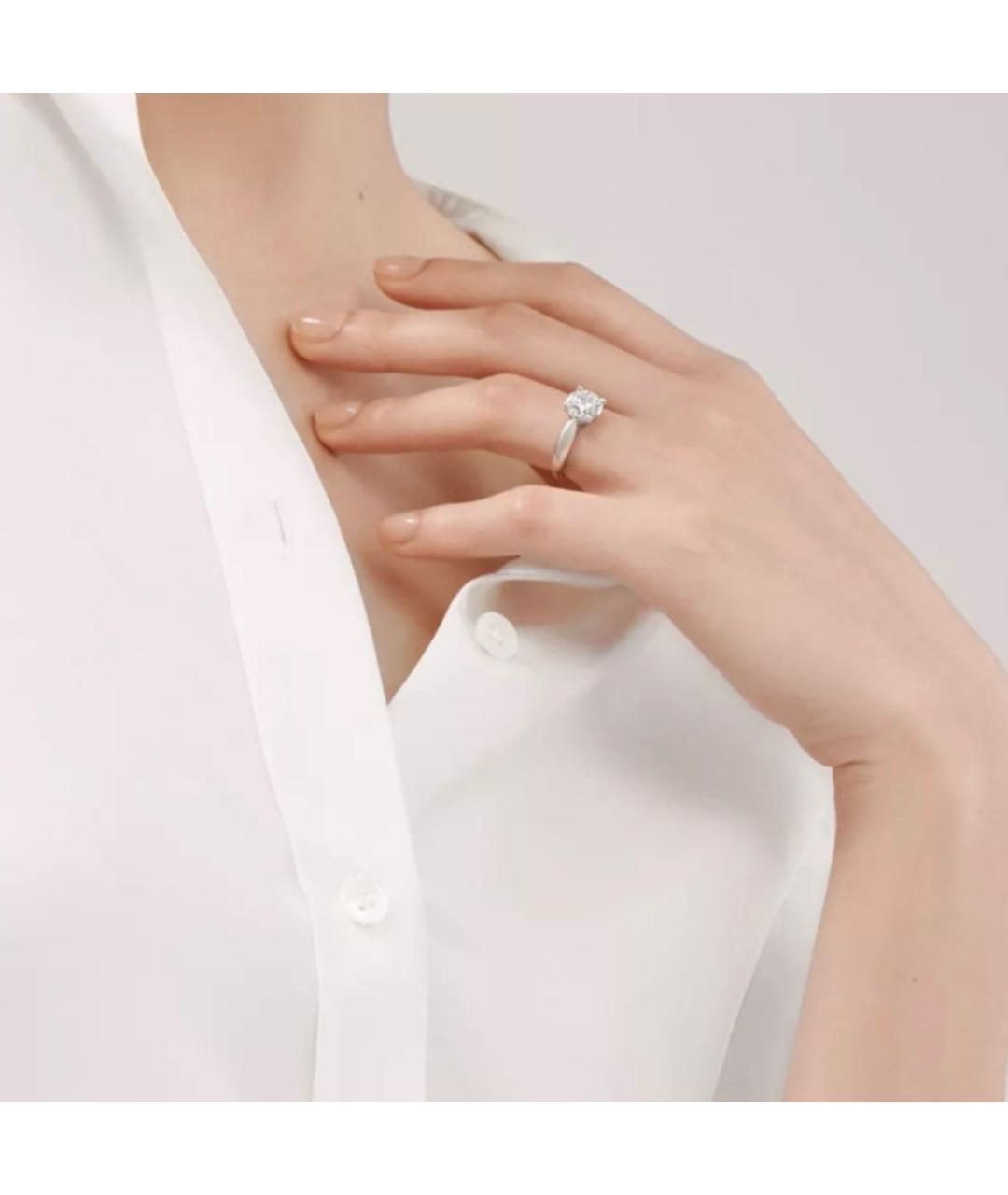 TIFFANY&CO Серебряное платиновое кольцо, фото 3