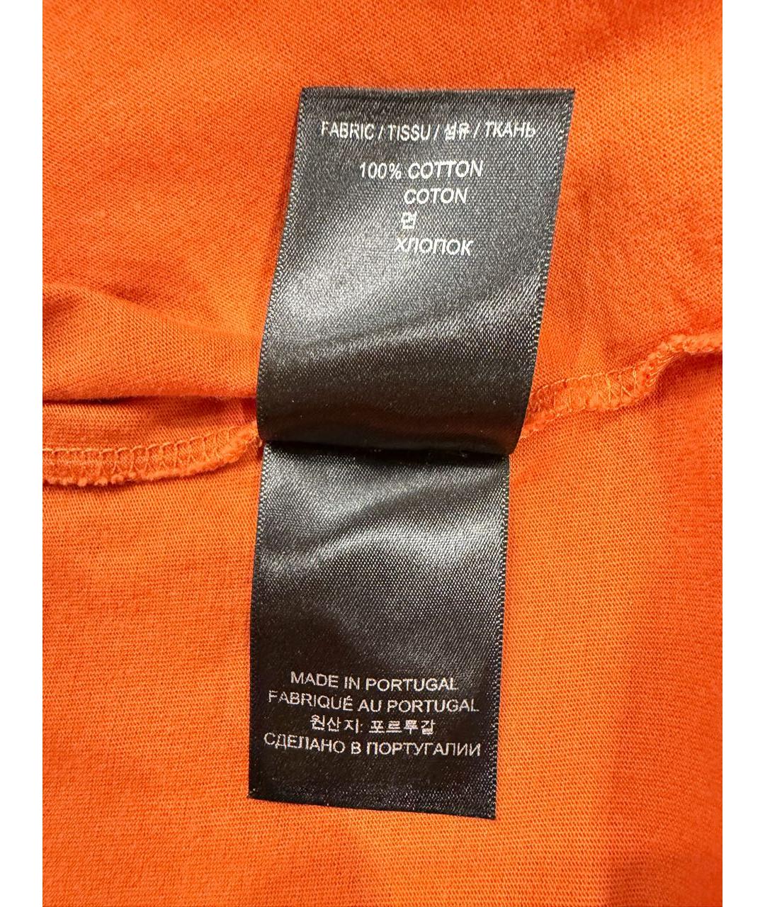 VETEMENTS Оранжевая хлопковая футболка, фото 7