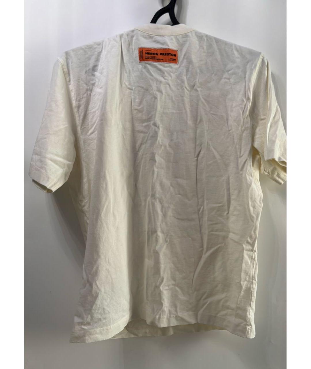 HERON PRESTON Белая хлопковая футболка, фото 3