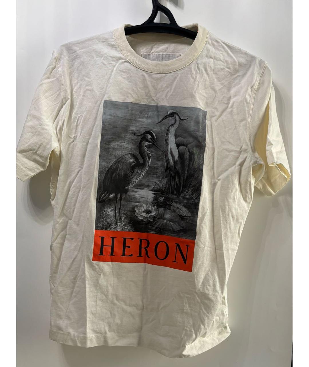HERON PRESTON Белая хлопковая футболка, фото 8